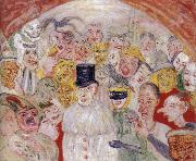 James Ensor The Puzzled Masks oil painting on canvas